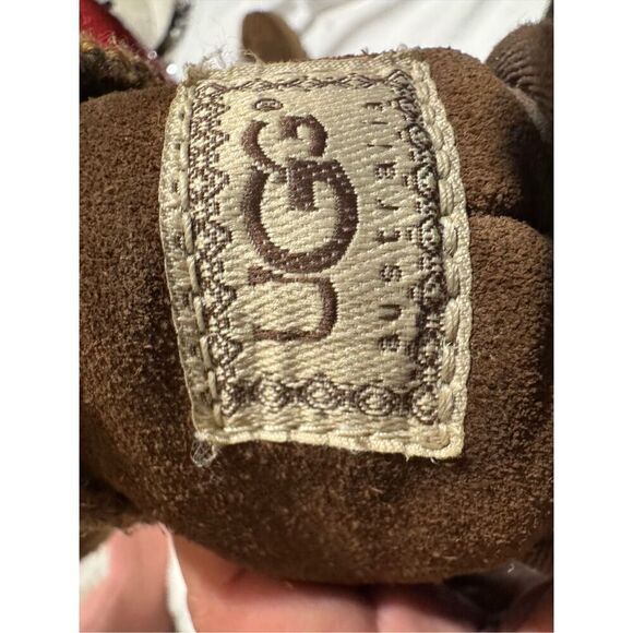 Sz 7 sweater knit tan gold/brown Cardy UGG boots tall or fold over wear - Picture 13 of 13